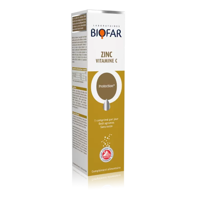 BIOFAR CINK+VITAMIN C 20 ŠUMEĆIH TABLETA