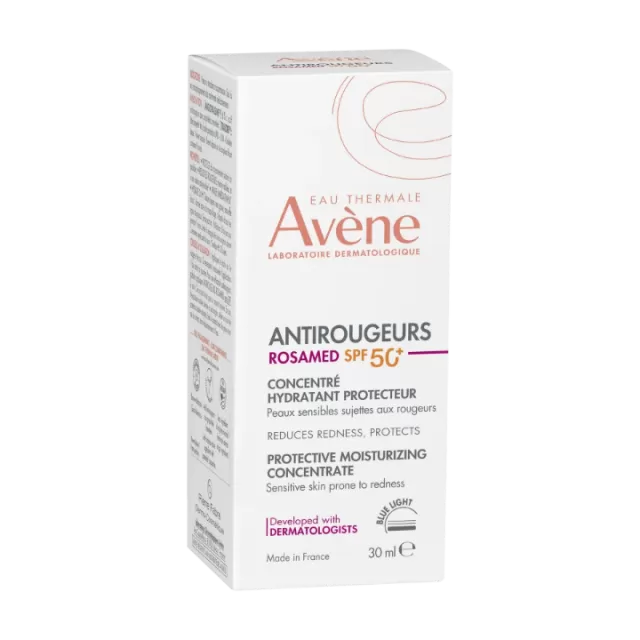Avene Antirougeurs Rosamed SPF50+ zaštitni koncentrat za hidrataciju 30 ml