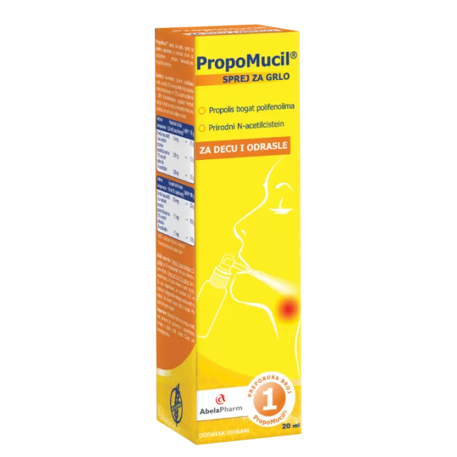PROPOMUCIL SPREJ ZA GRLO 20ML