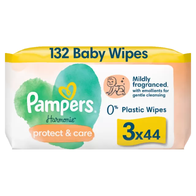 PAMPERS HARMONIE PROTECT&CARE VLAŽNE MARAMICE SA NEVENOM 3xA44