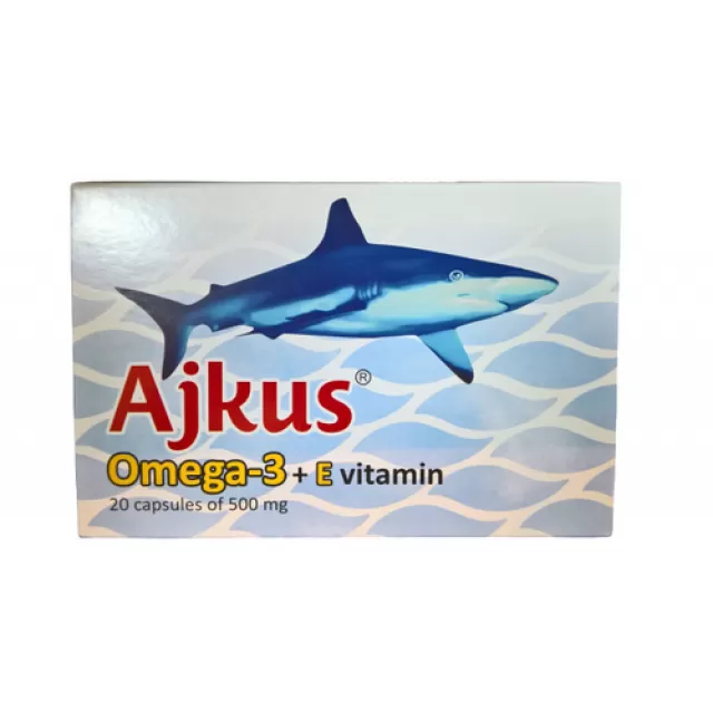 AJKUS OMEGA 3 + VITAMIN E, 20 KAPSULA