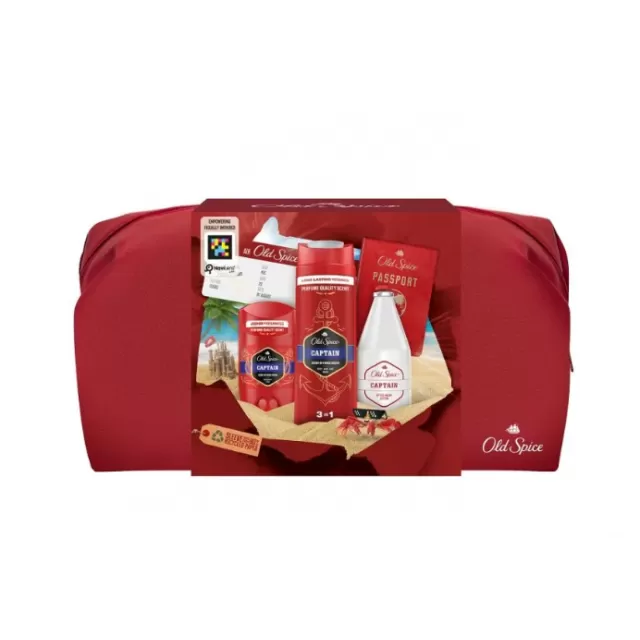 OLD SPICE SET CAPTAIN (GEL ZA TUŠIRANJE 250ML + AFTER SHAVE 100ML + STIK 50ML)