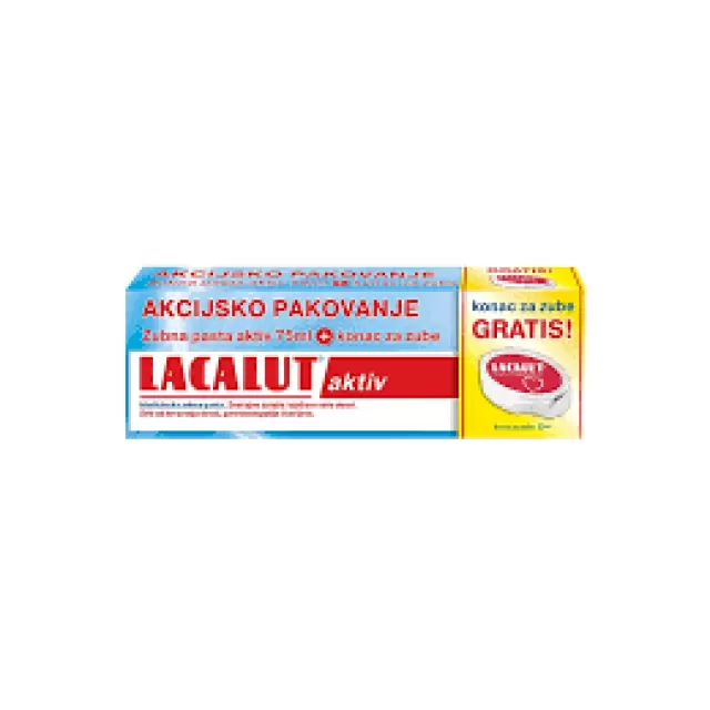 LACALUT ACTIV PASTA ZA ZUBE 75ML+KONAC ZA ZUBE GRATIS