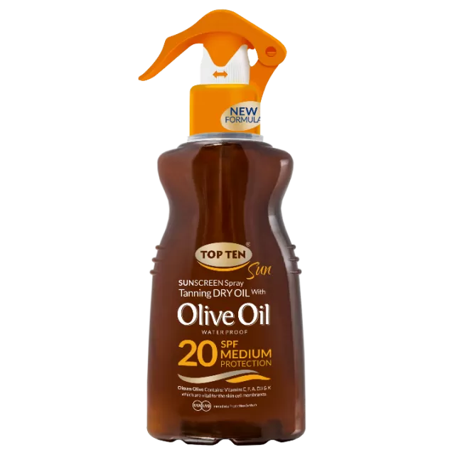 TOP TEN SUN OLIVE OIL DRY TANNING OIL SPREJ SPF20 180ML