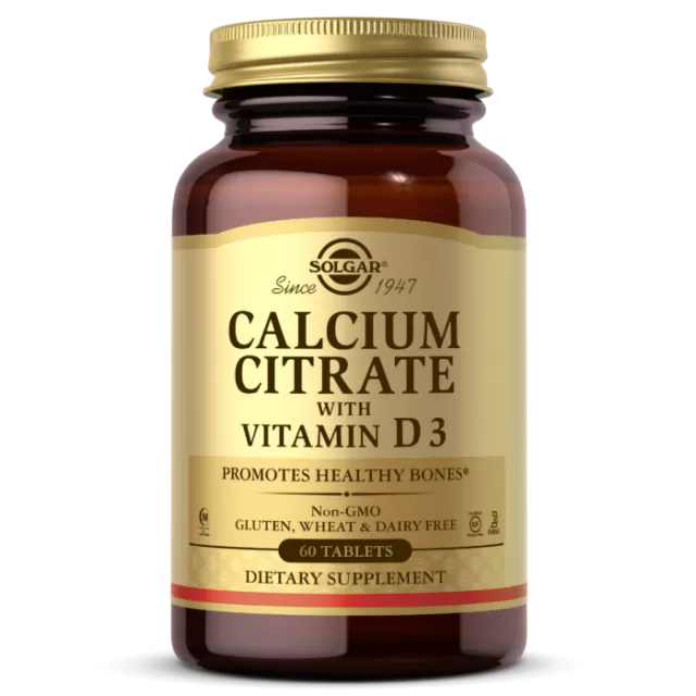 SOLGAR KALCIJUM CITRAT PLUS VITAMIN D TABLETE A 60