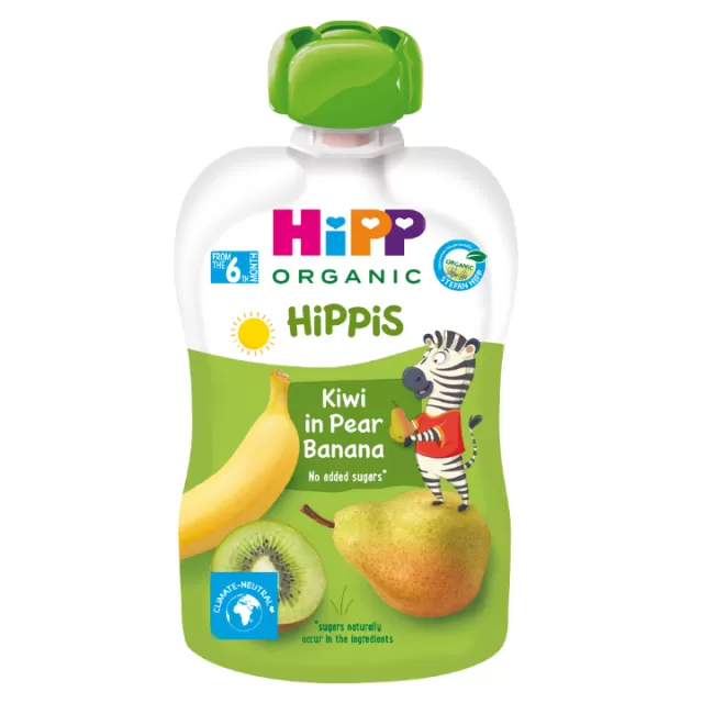 HIPP POUCH KRUŠKA, BANANA I KIVI 100G 6M+