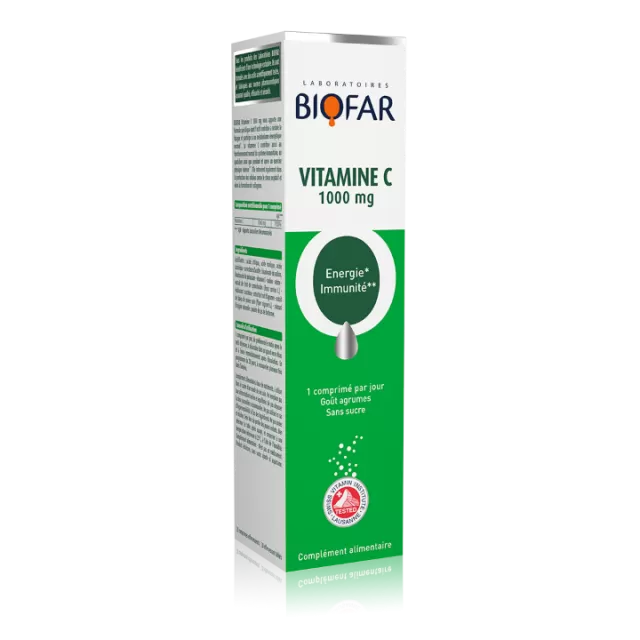 BIOFAR VITAMIN C 1000MG 20 ŠUMEĆIH TABLETA