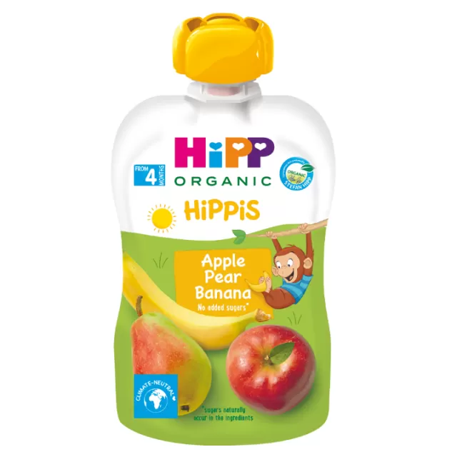 HIPP POUCH JABUKA, KRUŠKA I BANANA 100G 4M+