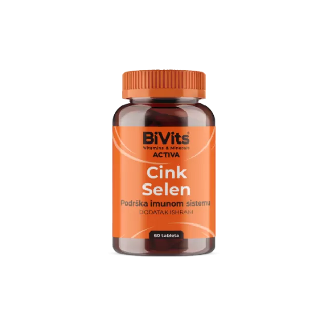 BIVITS ACTIVA CINK, SELEN, 60 TABLETA