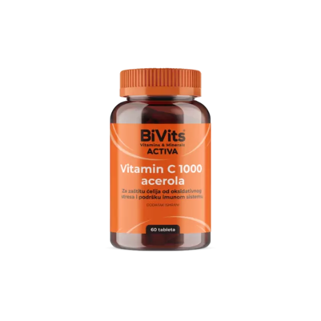 BIVITS ACTIVA VITAMIN C 1000 ACEROLA, 60 TABLETA