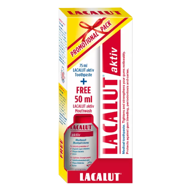 LACALUT ACTIV PASTA ZA ZUBE+RASTVOR ZA ISPIRANJE USTA