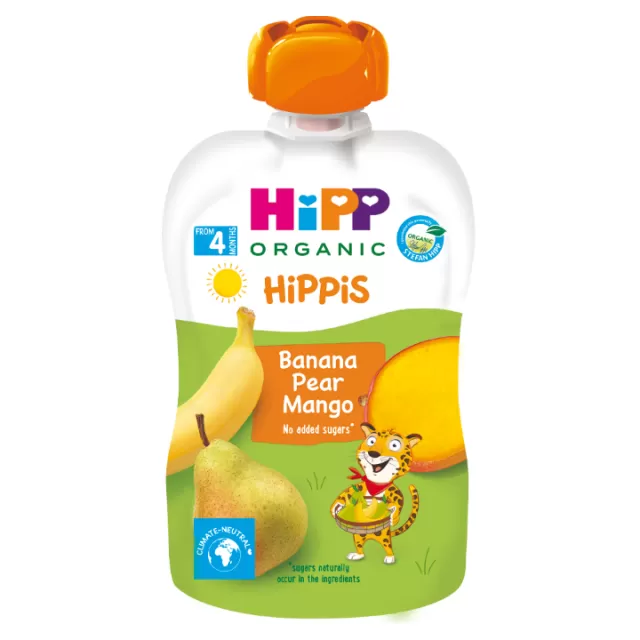HIPP POUCH BANANA, KRUŠKA I MANGO 100G 4M+