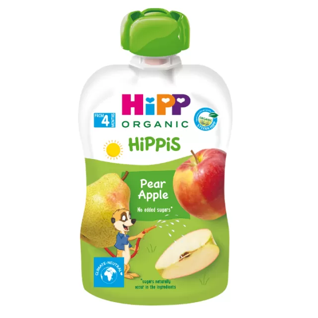 HIPP POUCH VOĆNI MIKS KRUŠKA I JABUKA 100G 4M+