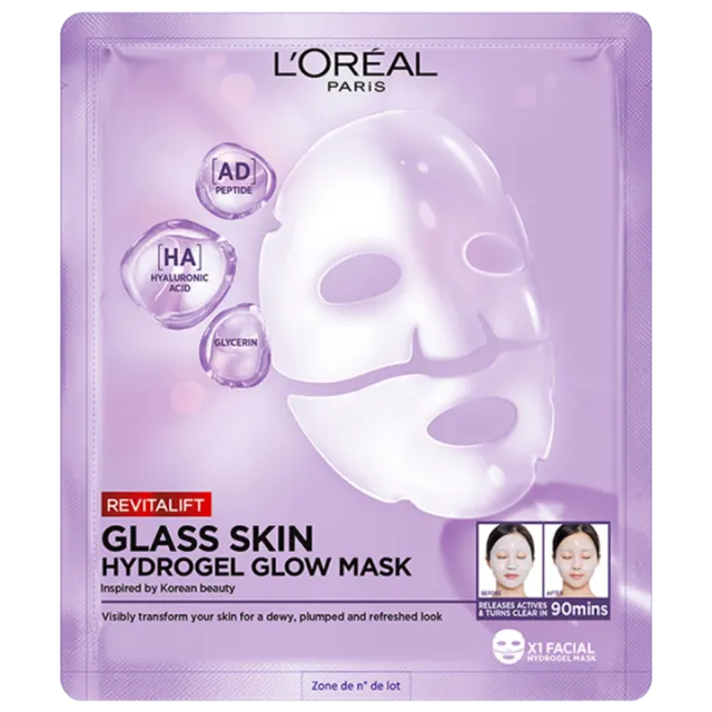 L'OREAL PARIS REVITALIFT FILLER GLASS SKIN HIDROGEL MASKA ZA BLISTAVU KOŽU A1