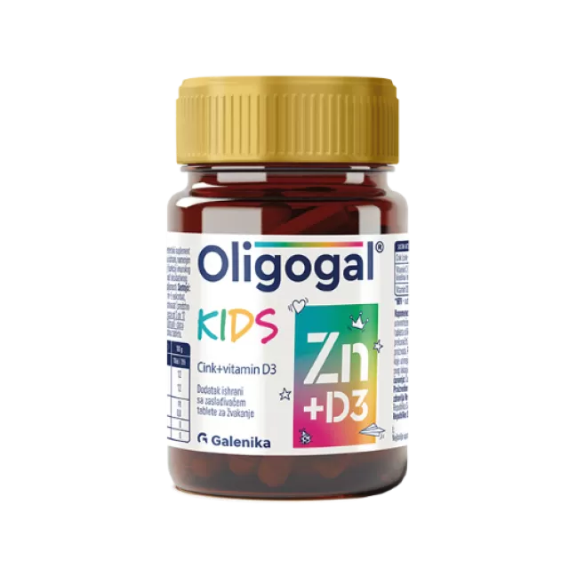 OLIGOGAL KIDS ZN+D3 60 TABLETA ZA ŽVAKANJE
