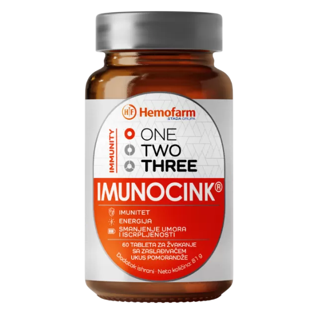ONE TWO THREE IMUNOCINK ZA ODRASLE 60 TABLETA ZA ŽVAKANJE