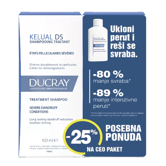 DUCRAY KELUAL DS ŠAMPON 100ml  DUO -25%