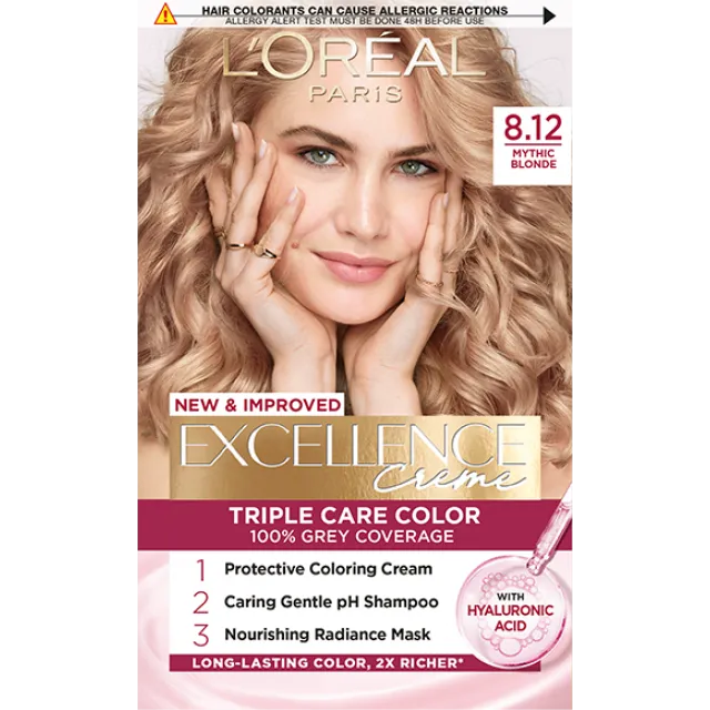 L'OREAL TRAJNA BOJA ZA KOSU EXCELLENCE 8.12 Mythic Blonde