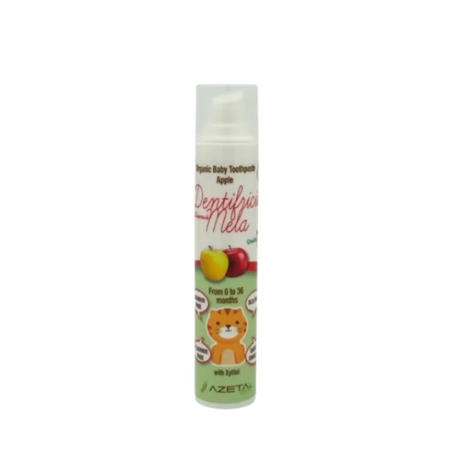 AZETA BIO ORGANSKA PASTA ZA ZUBE CRVENA/ZUTA JABUKA 0-36M 50ML