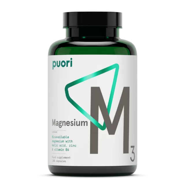 PUORI M3 – LAKO APSORBUJUĆI ORGANSKI MAGNEZIJUM KOMPLEKS (VEGANSKI) - 180 KAPSULA