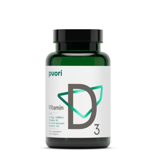 PUORI D3 - PRIRODNI ORGANSKI VITAMIN D3 (2500 I.J.) - 120 MEKIH KAPSULA