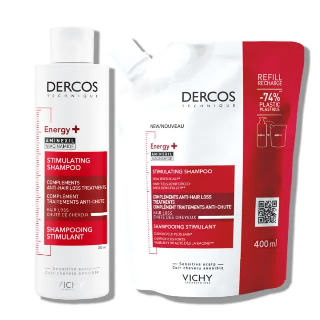 VICHY DERCOS ŠAMPON PROTIV OPADANJA KOSE 200ML + EKO REFILL PROTIV OPADANJA KOSE 390ML