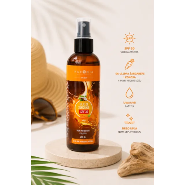 ULJE ZA SUNČANJE SPF 30 200ML COCONUT PAEONIA