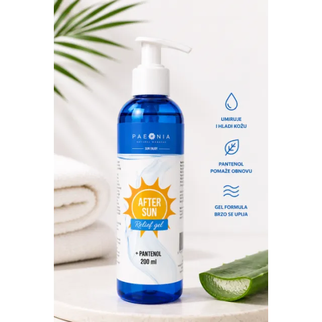 AFTER SUN RELIEF gel + PANTENOL 200ML PAEONIA