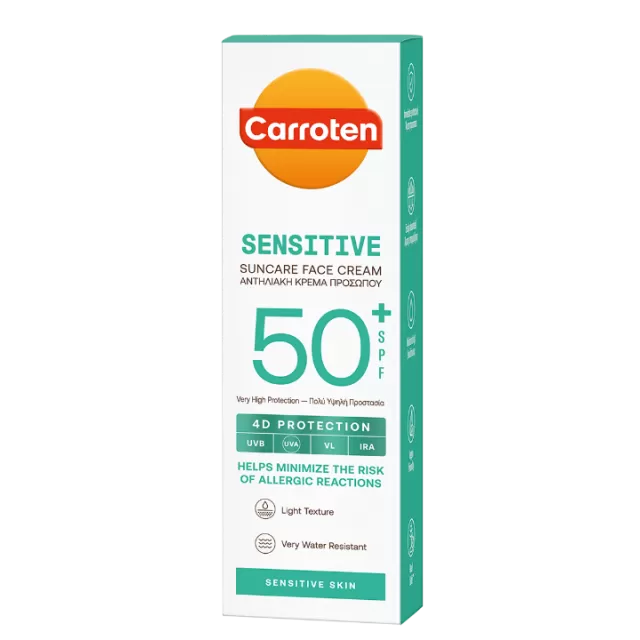 CARROTEN SUN KREMA ZA LICE ZA OSETLJIVU KOŽU SPF50+ 50ML