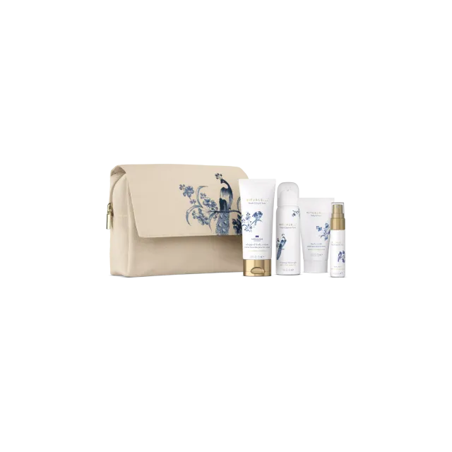 RITUALS AMSTERDAM SET TRAVEL NESESER (pena za tuširanje 50 ml + piling za telo 70 ml + krema za telo 70 ml + mist za telo 20 ml)