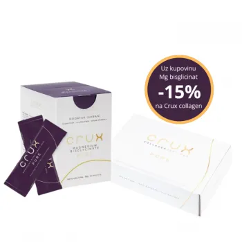CRUX PURE MAGNEZIJUM BISGLICINAT KESICE A30 + CRUX COLLAGEN PRAŠAK 30 KESICA -15%