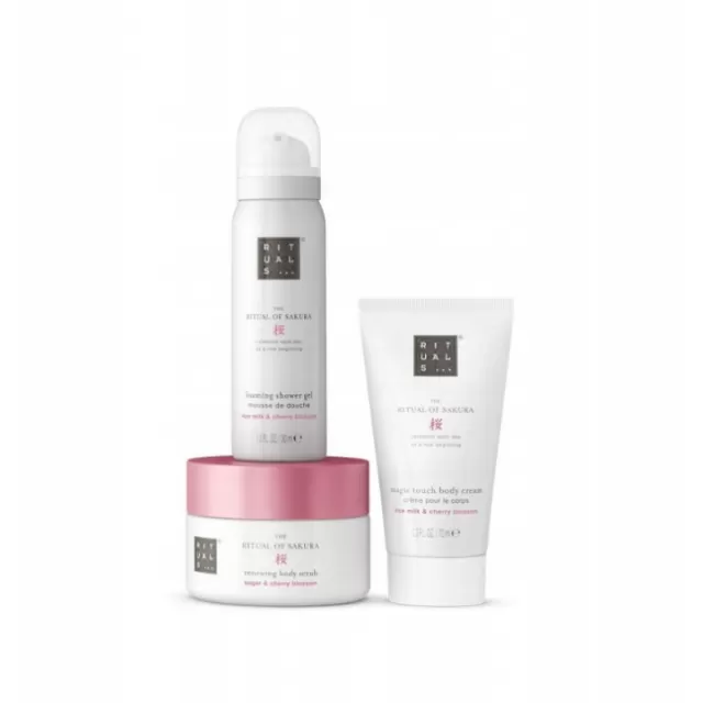 RITUALS SAKURA SET (piling za telo 125g + gel za kupanje 50ml + krema za telo 70ml)